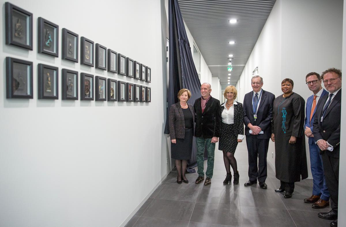 Belgium delegation and ICC President unveil artwork donation to